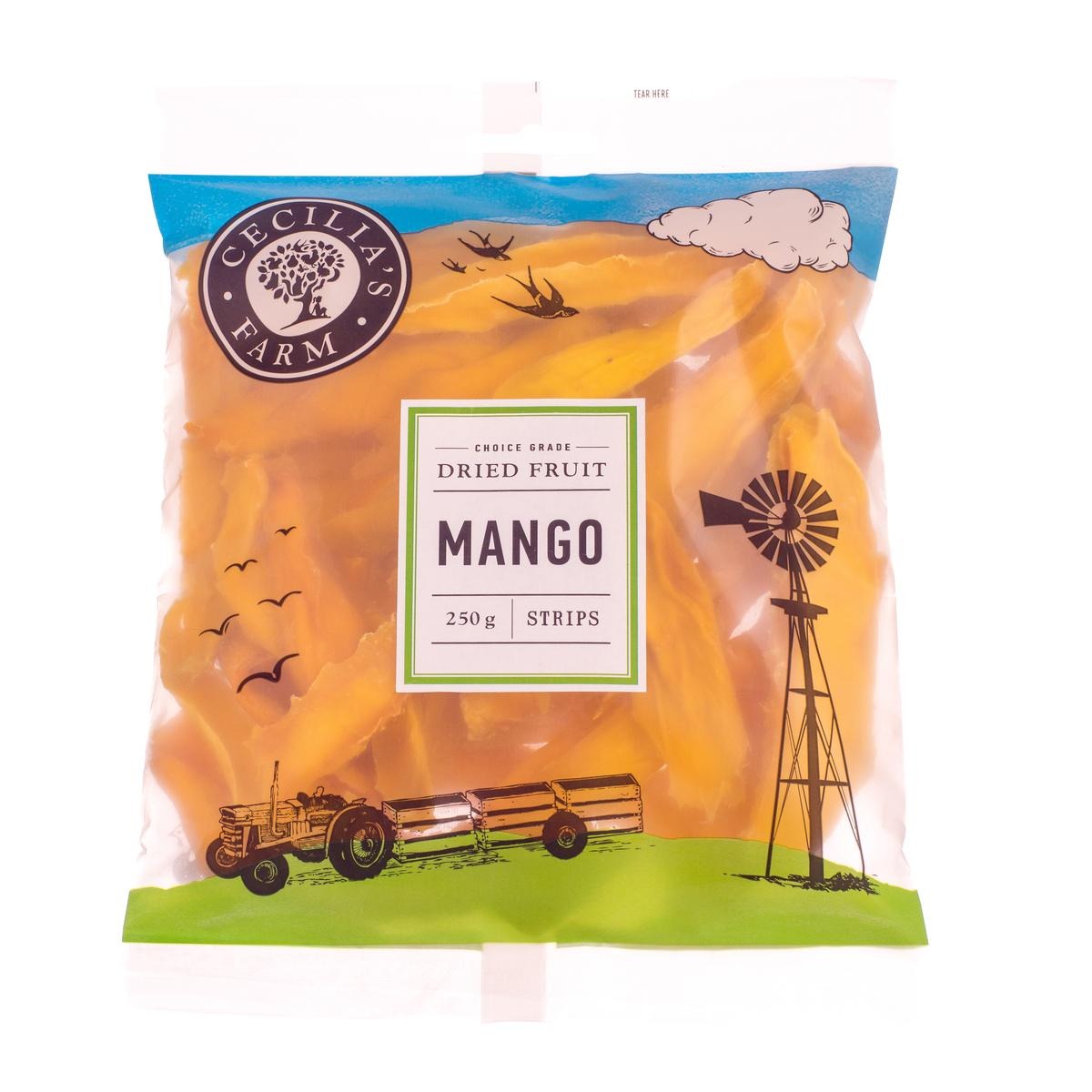 Mango Strips 250g Dried Fruit Cecilia's Farm