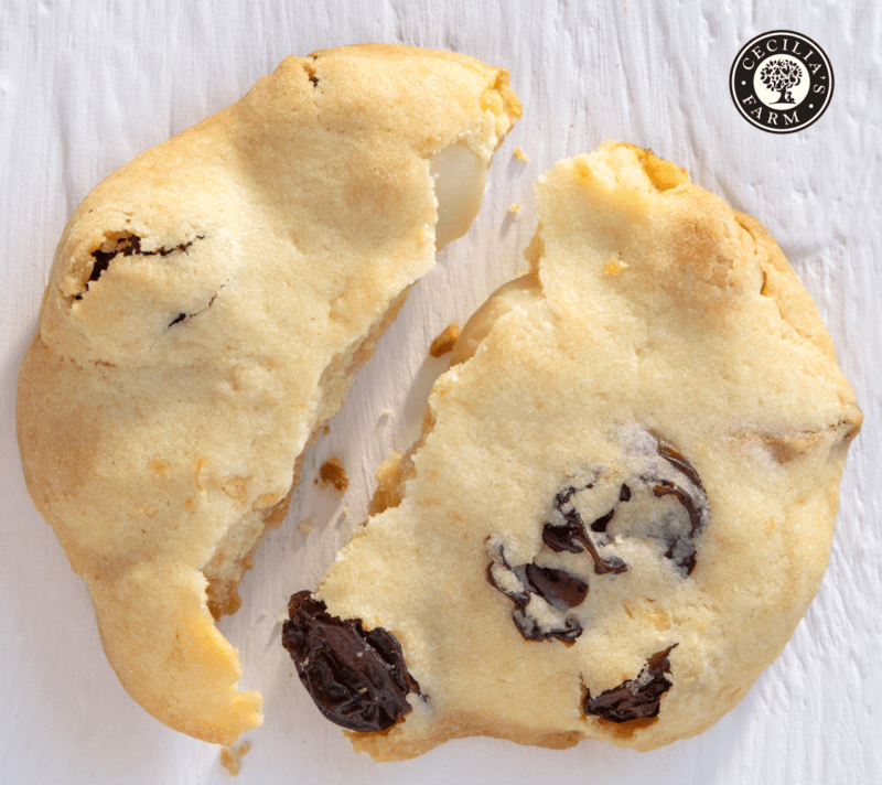 Chunky Macadamia, Cherry & White Chocolate Cookies Recipe - Cecilia's Farm