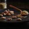 Dukkah almonds roasted sesame seeds with a spoon of spices