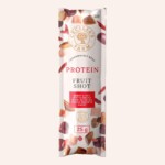 Vegan friendly berry and nuts protein fruit shot