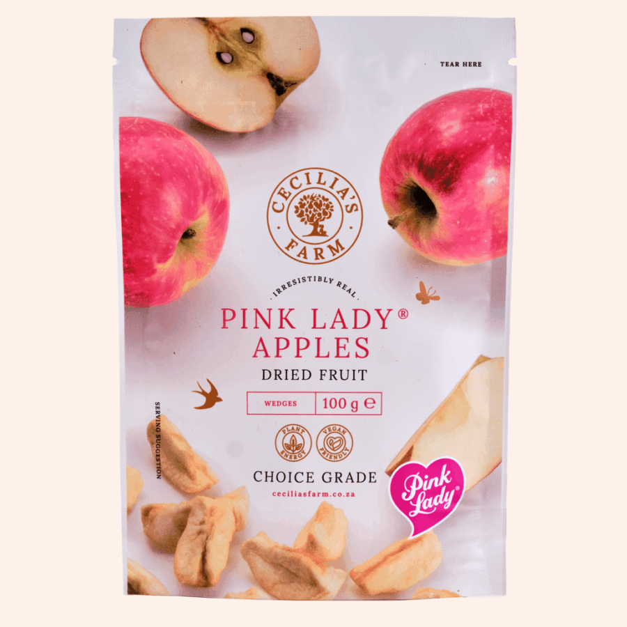 Dried Pink Lady® Apple Wedges 100g Cecilia's Farm
