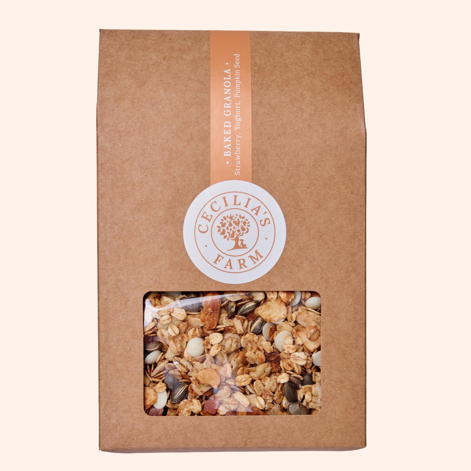 Baked Granola – Strawberry, Yoghurt, Pumpkin Seed